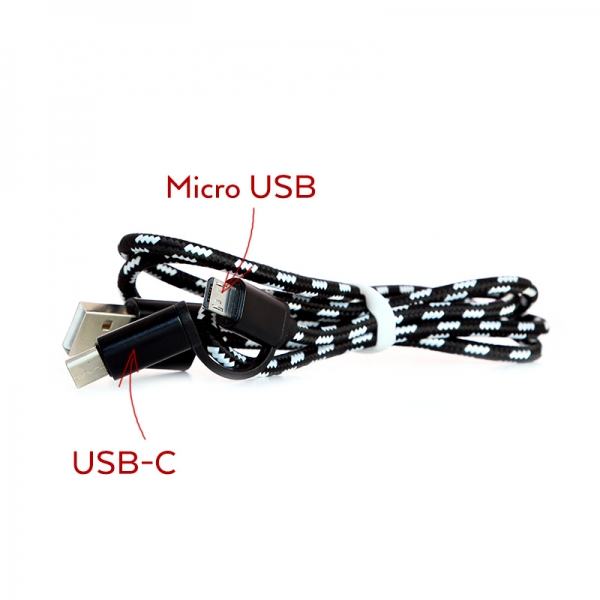 Cable USB / Micro-USB ou USB-C