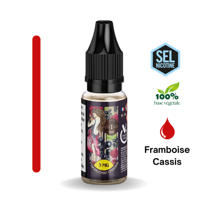 Framboise Cassis - 10ml - Sel de Nicotine - Curieux